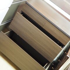 ニトリ 3段チェスト 木目調 リモック 配達設置対応の画像