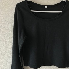 GU ウォッシュドリブクロップドTシャツの画像