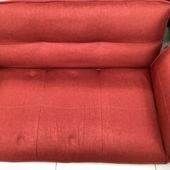 2人掛けソファー　オットマン付き　レッドの画像
