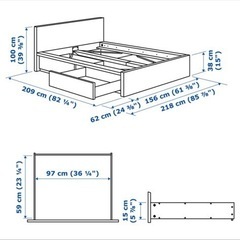 IKEA ダブルベッドフレームの画像
