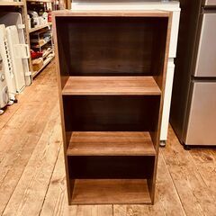 カラーボックス（３段）ブラウン木目