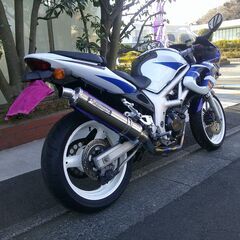 スズキ　SV400Sカスタム車　実働中古車　車検付き(令和7年8月)　ヨシムラチタンマフラー　ブレンボマスターシリンダー　書類有りの画像