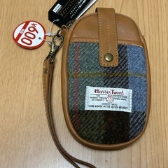 携帯ポーチ ハリスツィード 紙ﾀｸﾞ未使用品