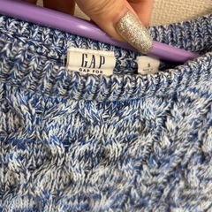 《美品》GAP ケーブルニットセーター S ブルーの画像