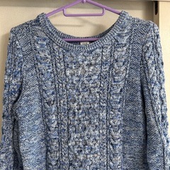 《美品》GAP ケーブルニットセーター S ブルーの画像