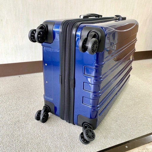 【店頭引き取り限定】DELSEY デルセー HELIUM AERO スーツケース ブルー Mサイズ 69cm 79L/拡張時87L