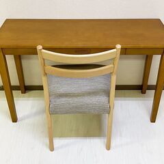 【受渡者決定】西山家具 木製デスク 幅120㎝ イス付き