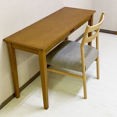 【受渡者決定】西山家具 木製デスク 幅120㎝ イス付きの画像