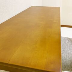 【受渡者決定】西山家具 木製デスク 幅120㎝ イス付きの画像