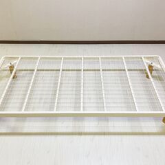 【受渡者決定】無印 スチールベッドフレーム シングル