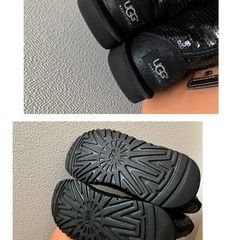 オマケ！レインブーツ　UGG Australiaのムートンブーツ スパンコール黒、H&M グレーコート美品、ダウンジャケット　リバーシブルの画像