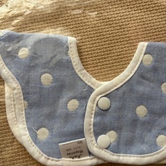 2枚セット　360度スタイ　よだれかけ　男の子　新品未使用　ブルー　の画像