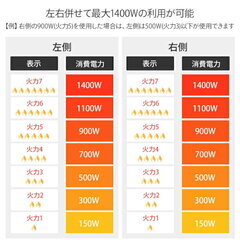山善 YAMAZEN IHクッキングヒーター 2口 IHコンロ＆専用台セット（値引不可）の画像