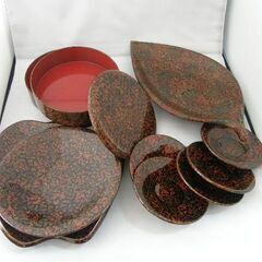 菓子盆（漆器、プラスチック）まとめての画像