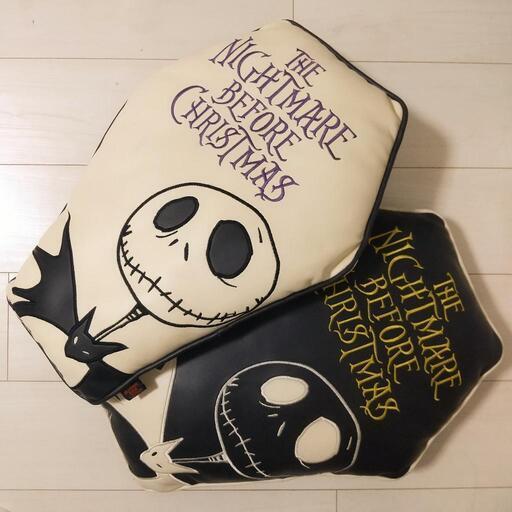 【難アリ 85%OFF】Nightmare Before Christmas レザー風 クッション 2セット