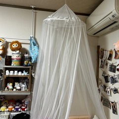 美品✨ベッドキャノピー　白レース