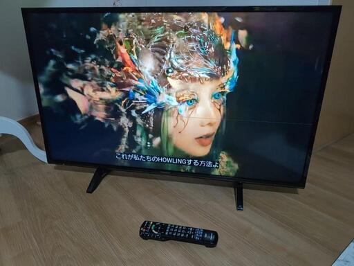 訳ありパナソニックREGZA/４３V型4K液晶テレビ・YouTube・Netflix B-CASカード・リモコン付