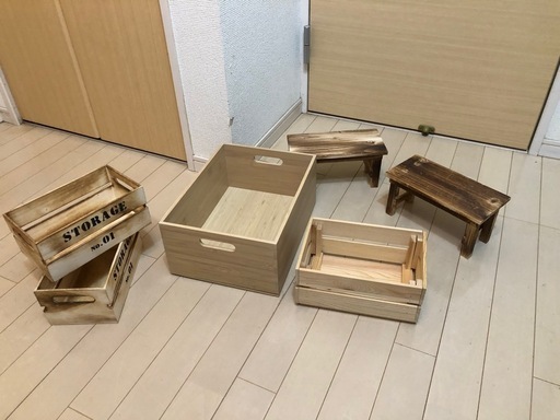 IKEA ウッドボックス　木製ボックス　セット　オシャレ　4000円以上→2000円