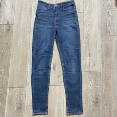 H&M レディース スキニーパンツ ネイビー 36 S