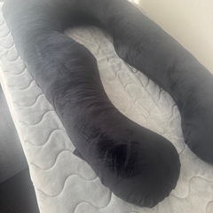 ハグモッチ® 抱き枕 『快眠の理由』ふわもち 妊婦【寝姿勢を保つ/体圧分散】安眠 枕 クッション 大きい【カバー洗える/補充綿付き】エレガントブラックの画像