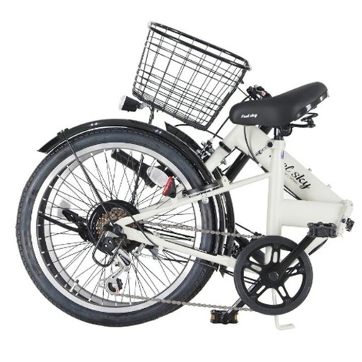 Feel sky 折畳自転車20 6段LEDオート Mライトグレー