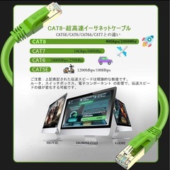 15m LANケーブル CAT8 カテゴリー8 超高速 CAT8準拠の画像