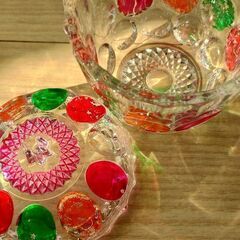 差し上げます！築50年超の実家シリーズ　キャンディポット？　ガラス製の画像