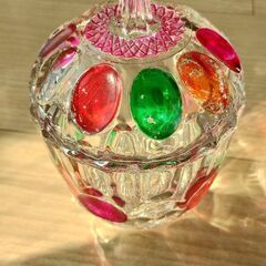 差し上げます！築50年超の実家シリーズ　キャンディポット？　ガラス製