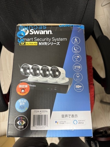 Swann（スワン）8CH 4K NVR 2TB 4K 防犯カメラ 4台セット