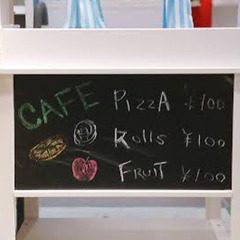 【お値下げOK！】IKEA　キッチン　カーテン・黒板付き【間もなく終了！】の画像