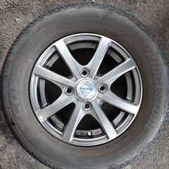 軽トラ用夏タイヤ、145/80R/12インチ　アルミホイール付き４本