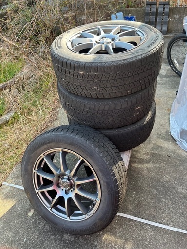 【値下げしました】schneder アルミホイール 17インチ ダンロップ　スタッドレスタイヤ付