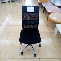 ★ジモティ割あり★  オフィスチェア 黒×シルバー H95×D6...