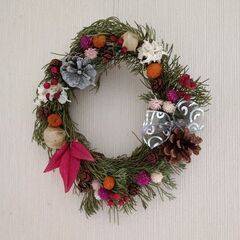 リース　ドライフラワーの画像