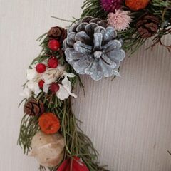 リース　ドライフラワーの画像