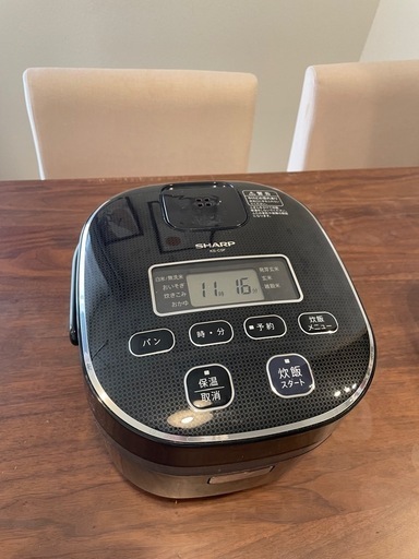 炊飯器 3合炊き SHARP KS-C5F-B  取説付き