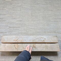 すのこ　花台　植木鉢置き　無印良品の画像