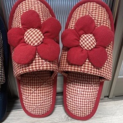 パッチワーク風なスリッパ3足セットの画像