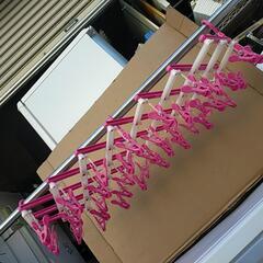 39ビンチハンガー 1個欠品38ピンチ　折りたたみ式　伸縮式の画像