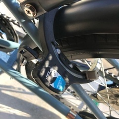 WONKA 折りたたみ自転車　マットブルーグレー　後ろカゴ付きの画像
