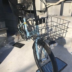 WONKA 折りたたみ自転車　マットブルーグレー　後ろカゴ付きの画像
