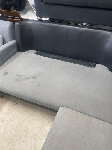 リサイクルショップどりーむ荒田店 No1123 ソファセット　３人掛け　L字　オットマン付き　汚れ　使用感あり