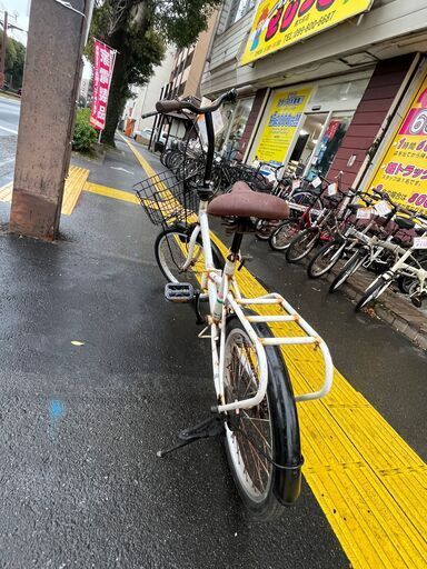 【リサイクルショップどりーむ鹿大前店】No.33　自転車　折りたたみ自転車　20インチ　カゴ付き　シティサイクル　ライト無し