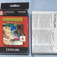 Lexmark　写真用紙　L判　半光沢　100枚　未使用の画像