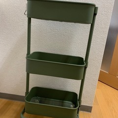 3段ワゴン（グリーン）の画像