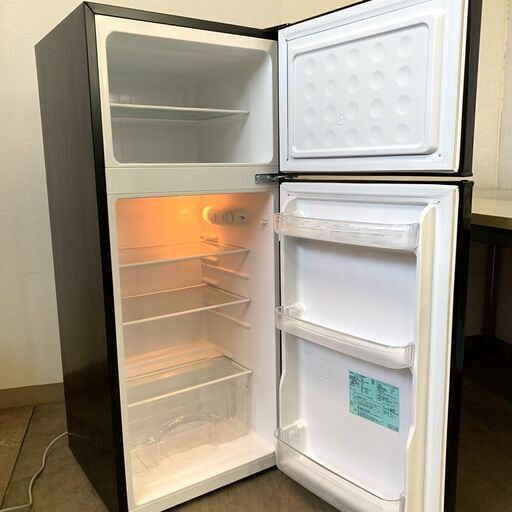 伊勢崎店【現状品】gi2-1 Haier ノンフロン冷凍冷蔵庫 JR－N130B 2021年製 ※通電・動作確認済み・上部にキズあり