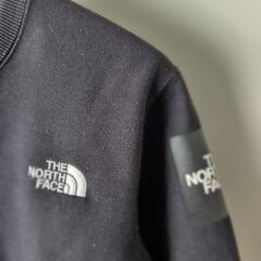 🔴THE NORTH FACE ザノースフェイス  スクエアロゴクルー 裏起毛 スウェット sizeS/黒 ■ メンズの画像