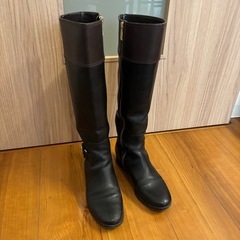 MICHEAL KORS マイケルコース ロングブーツ ブラウンxゴールド23cmの画像