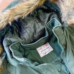 FIND FAVOR キッズ用 ファー付きフード モッズコート サイズ140の画像