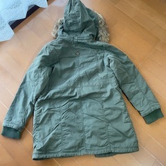 FIND FAVOR キッズ用 ファー付きフード モッズコート サイズ140の画像
